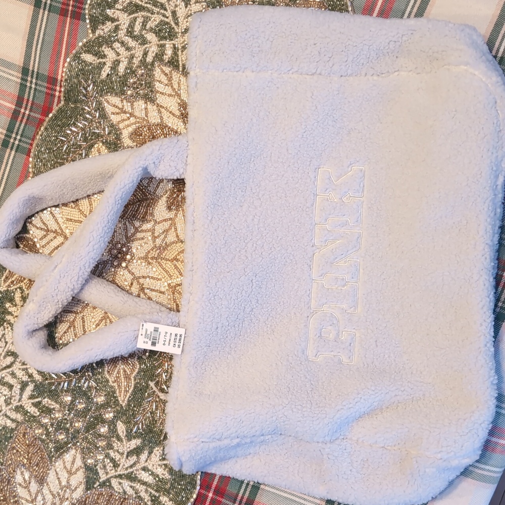 PINK Sherpa tote